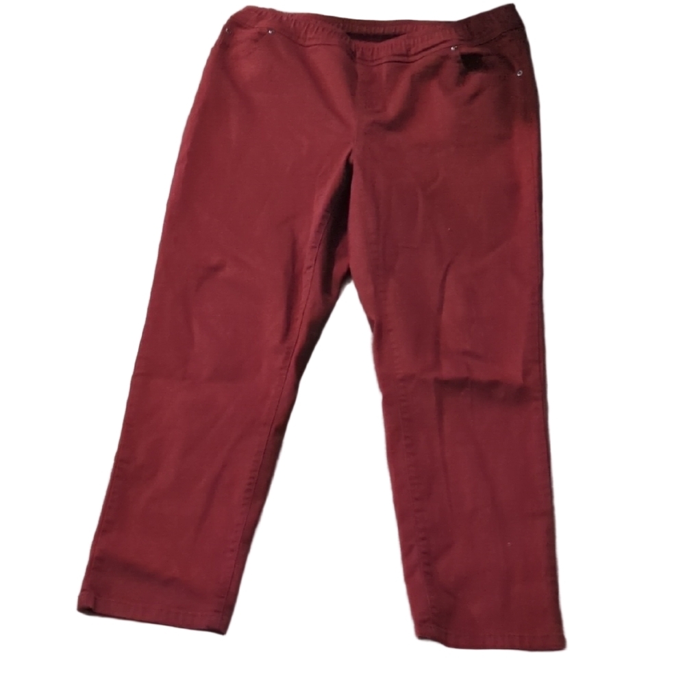 Appleseed's Burgundy Chino Pants Size 14